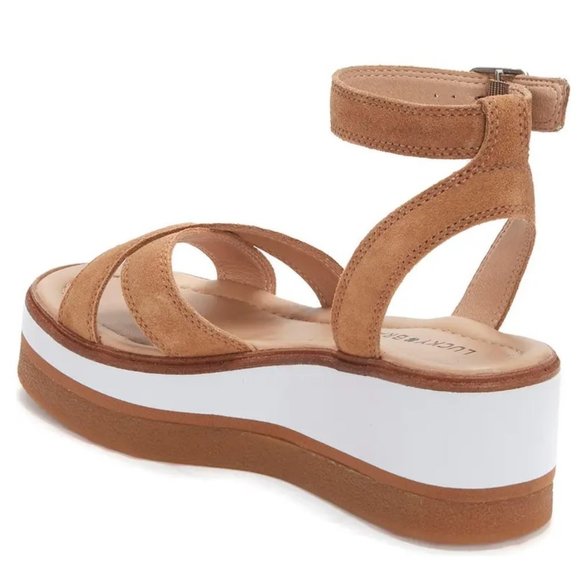 New Lucky Brand Darli Slingback Sandal, Size 10 in Dusty Sand Leather - Picture 3 of 12